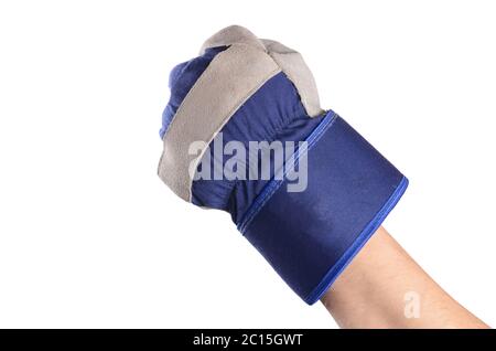 Working mens gloves on white background Stock Photo