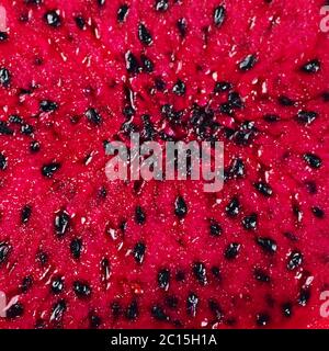 Fresh sliced red dragon fruit close-up Stock Photo