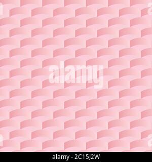 seamless pattern geometric 3d pink color Stock Vector