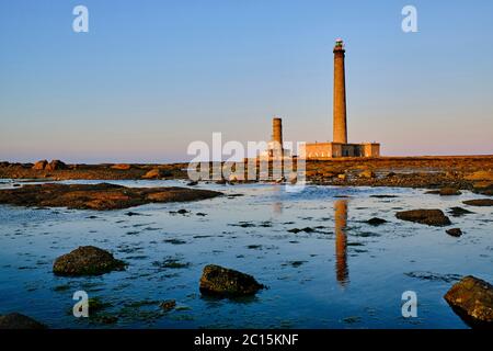 France, Normandy, Manche department, Cotentin, Gatteville-le-Phare or Gatteville-Phare, the lighthouse of Gatteville or lighthouse of Gatteville-Barfl Stock Photo