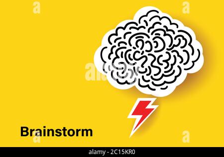 Brainstorm creative idea, Success concept, lamp vector design Stock Vector
