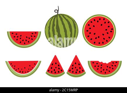 Watermelon, Fresh and juicy , vector design Stock Vector