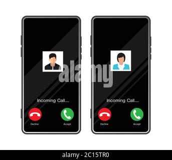Incoming call, smartphone, Communication Connect Concept, vector design Stock Vector
