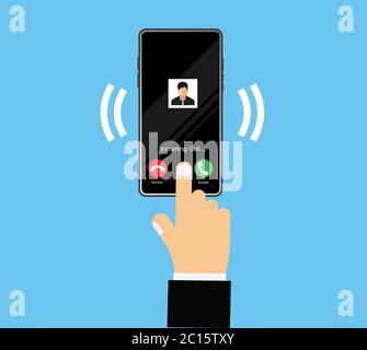 Incoming call, smartphone, Communication Connect Concept, vector design Stock Vector