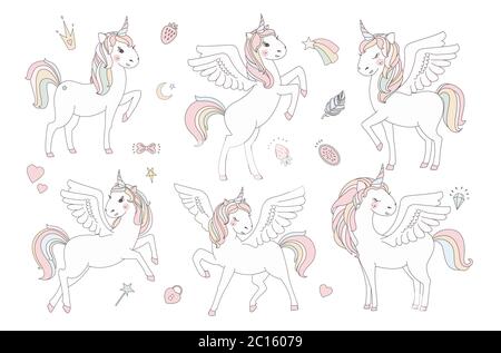Unicorn face sketch hand drawn Fairy tale character Vector illustration  27108535 Vector Art at Vecteezy