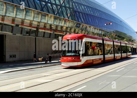 Toronto Streetcar in front of Art Gallery of Ontario.Toronto Ontario Canada Stock Photo