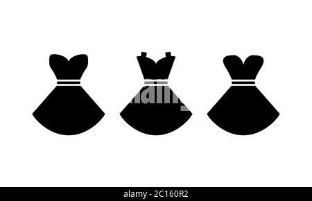 Women dress with a tag icon outline. Shopping. Footwear. Fashion. Objects. Vector on isolated white background. Eps 10 vector. Stock Vector