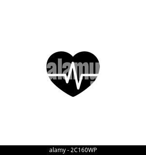 Heart, cardiogram, cardiology icon. Vector on isolated white background. Eps 10 vector. Stock Vector