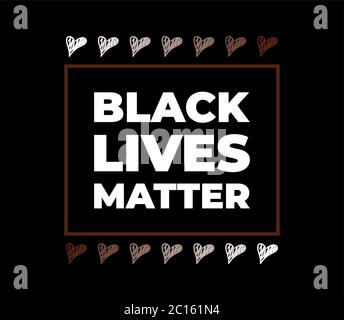 Black Lives Matter calligraphic text vector vintage. stop racism. I can t breathe. stop shooting. don t shoot. black lives matter. lives matter Stock Vector