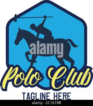 polo sport logo with text space for your slogan / tag line, vector illustration Stock Vector