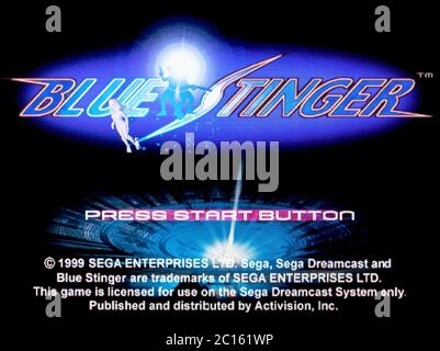 Blue Stinger - Sega Dreamcast Videogame - Editorial use only Stock Photo