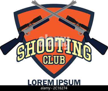 shooting logo with text space for your slogan / tag line, vector illustration Stock Vector