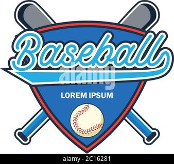 baseball logo with text space for your slogan / tag line, vector illustration Stock Vector