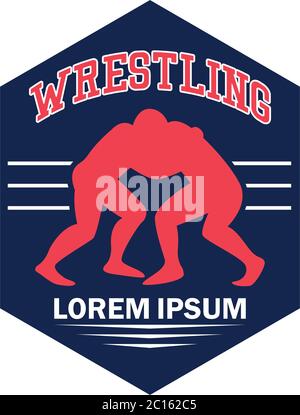 Wrestling Logo with Text Space for Your Slogan / Tag Line Stock Vector -  Illustration of club, competition: 123365432