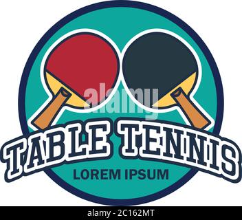 table tennis ping pong logo with text space for your slogan / tag line, vector illustration Stock Vector