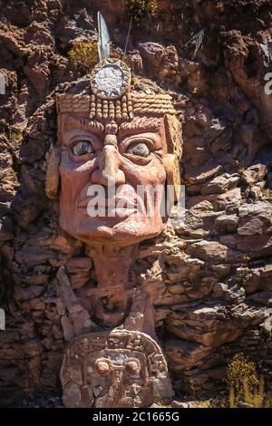 Stone Inca face Stock Photo
