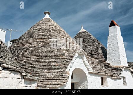 Typical roofs of the Trulli houses in Alberobello, Puglia, Italy Stock Photo