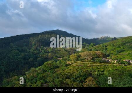 Clouds embracing mountains in Monchique. Algarve, portugal Stock Photo