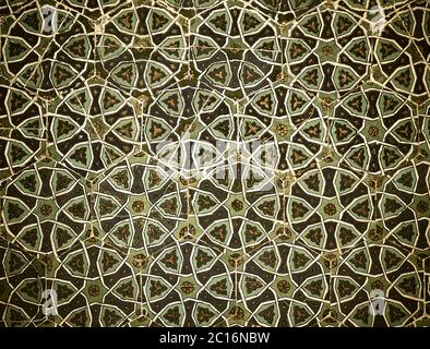 Tiled background with oriental ornaments Stock Photo