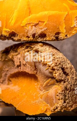 Cheese gourmet Mimolette. Healthy food background. Healthy fresh nutrition.  Stock Photo