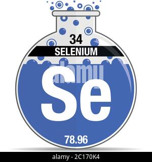 Selenium symbol. Element number 34 of the Periodic Table of the ...