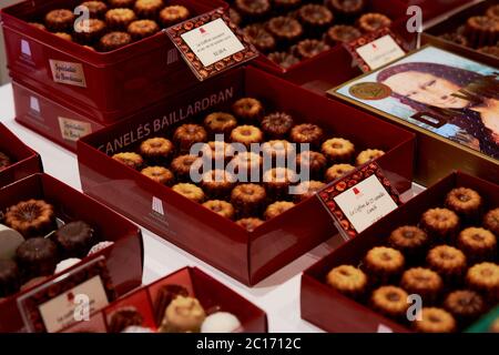 Interior and product displays in Canele Baillardran dessert shop