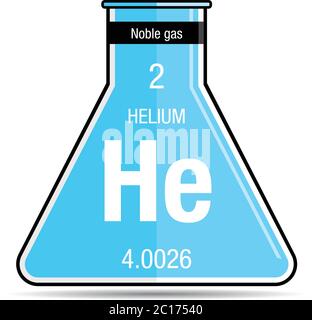 Helium symbol. Element number 2 of the Periodic Table of the Elements ...