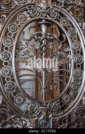 Shadow of the Iron Gate's curly Details Stock Photo