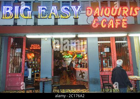 New Orleans Louisiana,Canal Street,downtown,Big Easy Daiquiries & Cafe,bar lounge pub,restaurant restaurants food dining cafe cafes,outside exterior,f Stock Photo