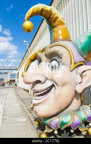 New Orleans Louisiana,Port of New Orleans,Blaine Kern,Mardi Gras World,attraction,carnival exhibit,design studio,props,sculpture,parade float making,f Stock Photo
