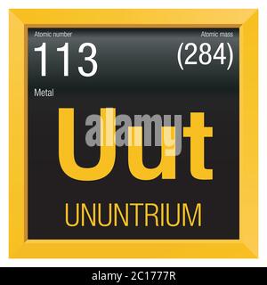 Ununtrium symbol. Element number 113 of the Periodic Table of the ...
