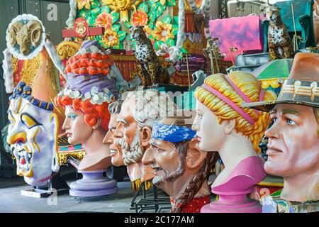 New Orleans Louisiana,Port of New Orleans,Blaine Kern's Mardi Gras World,attraction,carnival exhibit,design studio,props,statue,parade float making,fa Stock Photo