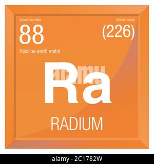 Radium symbol. Element number 88 of the Periodic Table of the Elements ...