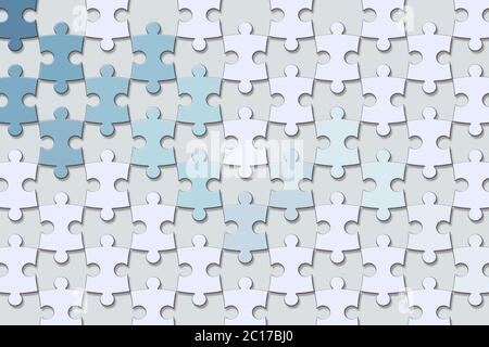 3d wallpaper, jigsaw puzzle pieces on lime color background Stock Photo