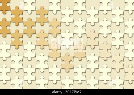 3d wallpaper, jigsaw puzzle pieces on lime color background Stock Photo