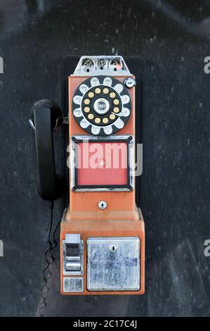 Vintage Pay Phone Stock Photo