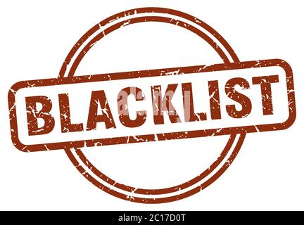 blacklist grunge stamp. blacklist round vintage stamp Stock Vector