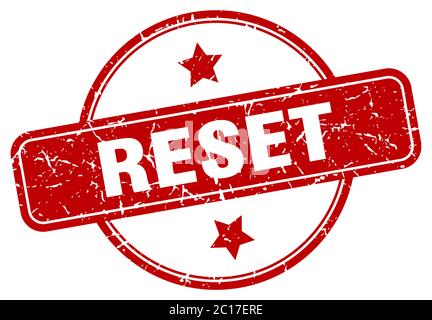 reset grunge stamp. reset round vintage stamp Stock Vector