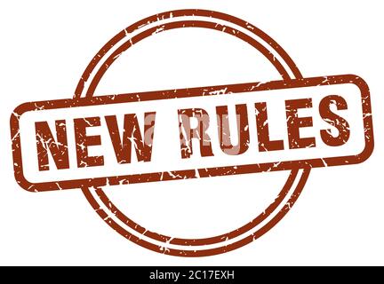 new rules grunge stamp. new rules round vintage stamp Stock Vector