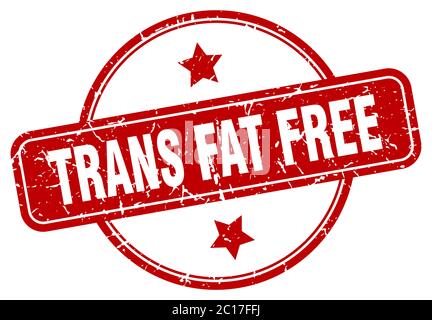 trans fat free grunge stamp. trans fat free round vintage stamp Stock Vector