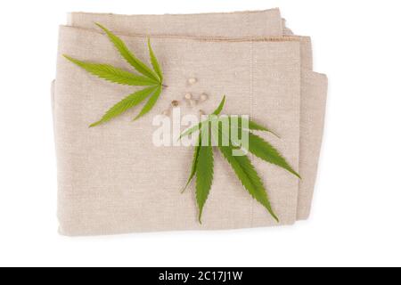 Cannabis hemp cloth Stock Photo