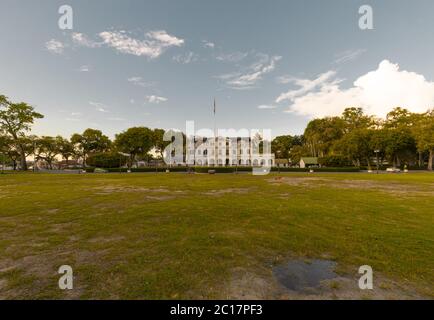Paramaribo, Suriname - August 2019: The Presidential Palace. Stock Photo
