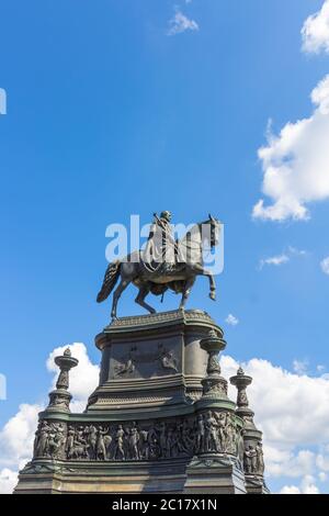 Equestrian statue of King John of Saxony in Dresden Stock Photo