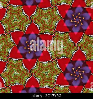 Colourful pattern design made with the help of graphics editing and formatting. Stock Photo