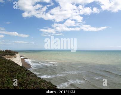 Coastal path at Ovingdean Beach from A259 near Rottingdean, East Sussex Stock Photo