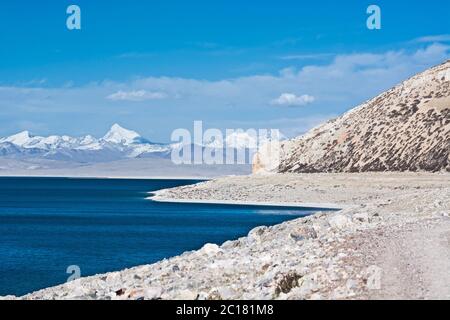 Tashi Dor Peninsula, Nam Lake, Tibet Stock Photo