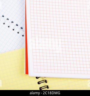 Different notebooks close up Stock Photo