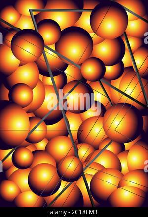 Modern poster template with heated geometric patterns. Abstract Cover Design with overheated creative Shapes. Dynamical Design, abstract banner with f Stock Vector