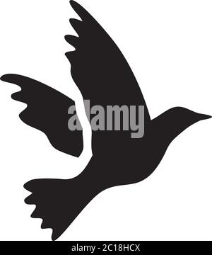 Bird Icon In Flat Style Vector For Apps, UI, Websites. Black Icon Vector Illustration. Stock Vector