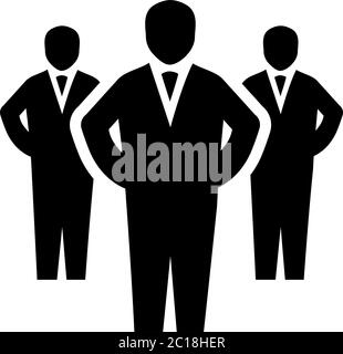 Businessman Icon In Flat Style Vector For Apps, UI, Websites. Black Icon Vector Illustration. Stock Vector